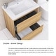 preview thumbnail 32 of 85, Floating Bathroom Vanity with Integrated Resin Top