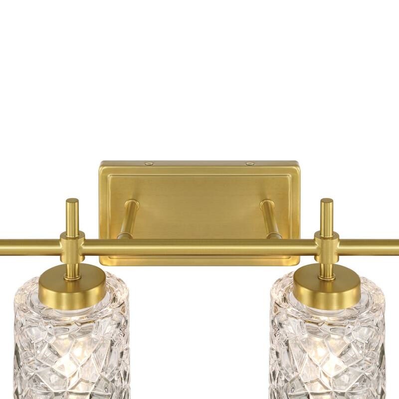 Acroma Dimmable Bathroom Vanity Light with Water Ripple Clear Shade