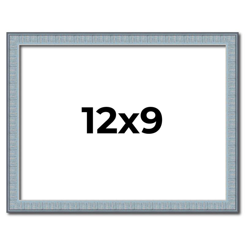 12x9 Frame Rustic Sky Blue Solid Wood Picture Frame | 0.75 Inch