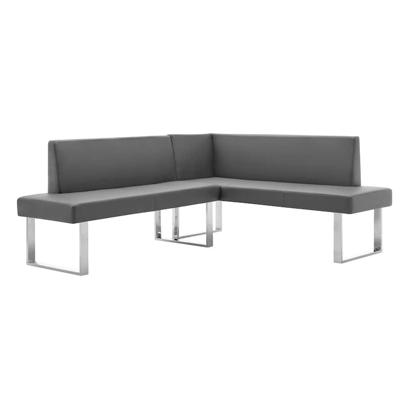 Strick & Bolton Natalia Faux Leather Corner Sofa Dining Bench