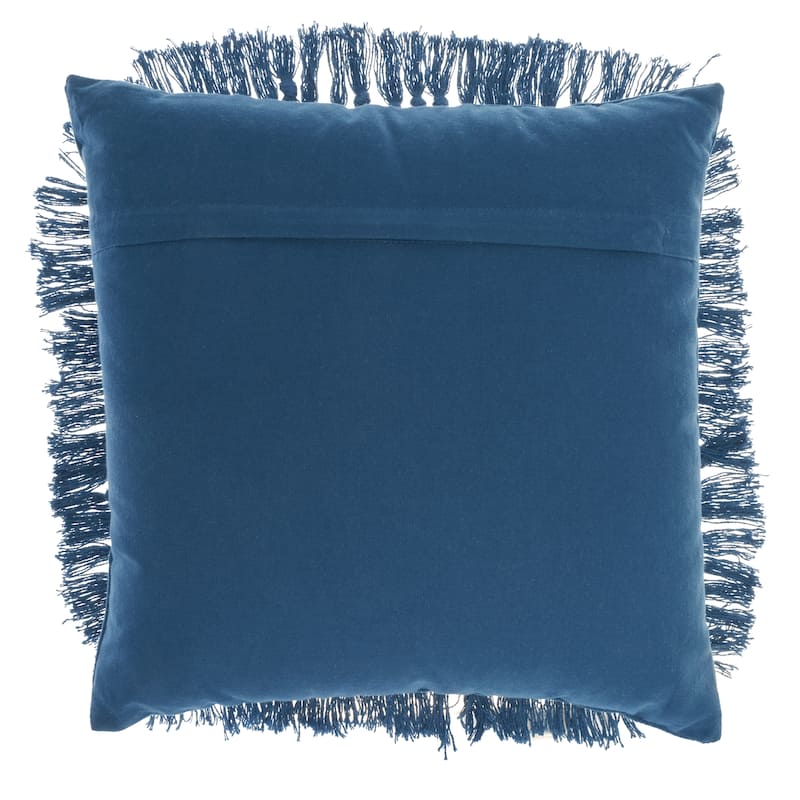 57 Grand by New Concept Washables Boho Diamond Fringe Throw Pillow , ( 18" x 18" )