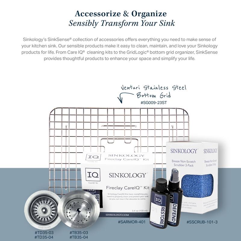 Austen Matte Black Fireclay 24" Single Bowl Farmhouse Apron Front Undermount Kitchen Sink with Drain