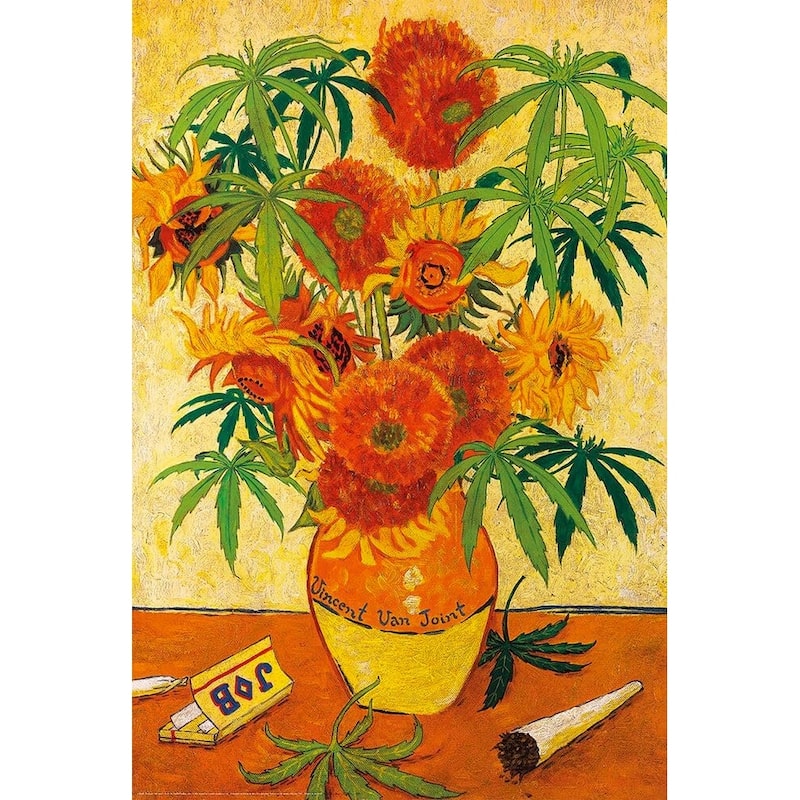 Vincent Van Joint Pot Art Poster - 24 x 36 Inch