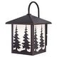 preview thumbnail 5 of 10, VAXCEL Yosemite 12.5 in. H 1-Light Burnished Bronze Rustic Tree Outdoor Wall Sconce, Steel, White Tiffany Glass Shade