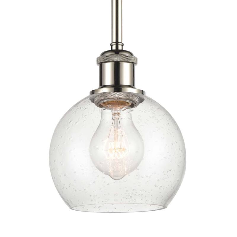 Innovations Lighting 516-1S-8-6 Athens Pendant Athens 6" Wide Mini - Polished Nickel / Seedy