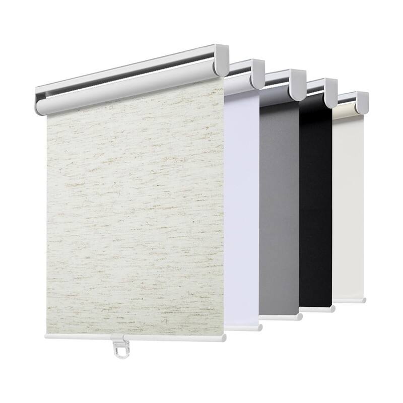 Cordless Roller Shades Blackout Blinds for Darkening Rolled Up Shades - 72"L x 34"W - Linen Cream