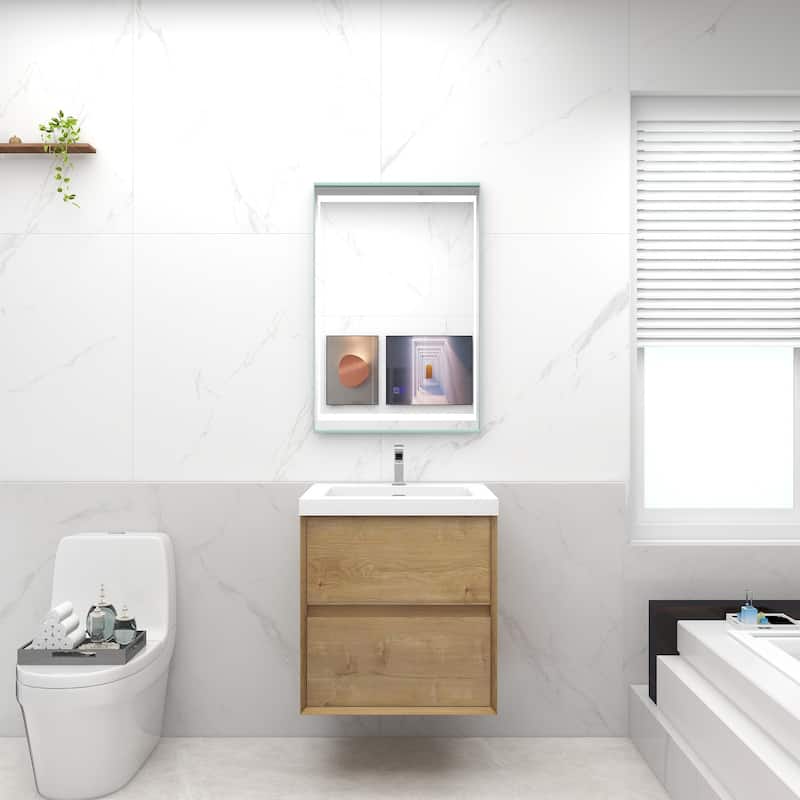 Selina 24" Wall Mounted Vanity with Single Sink - 24