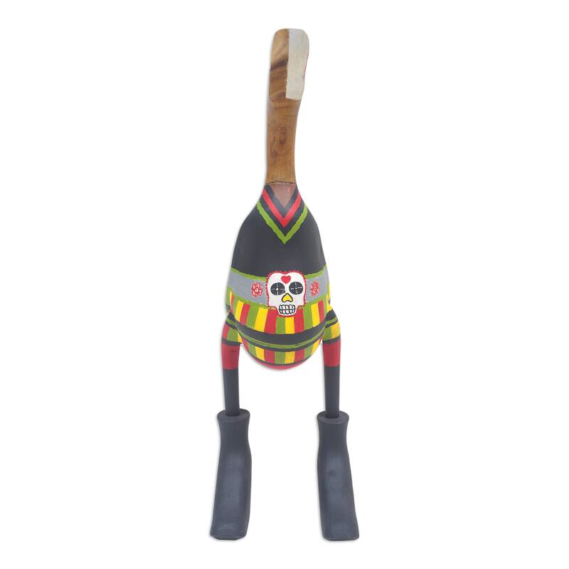 Novica Handmade Duck Catrina Wood Statuette