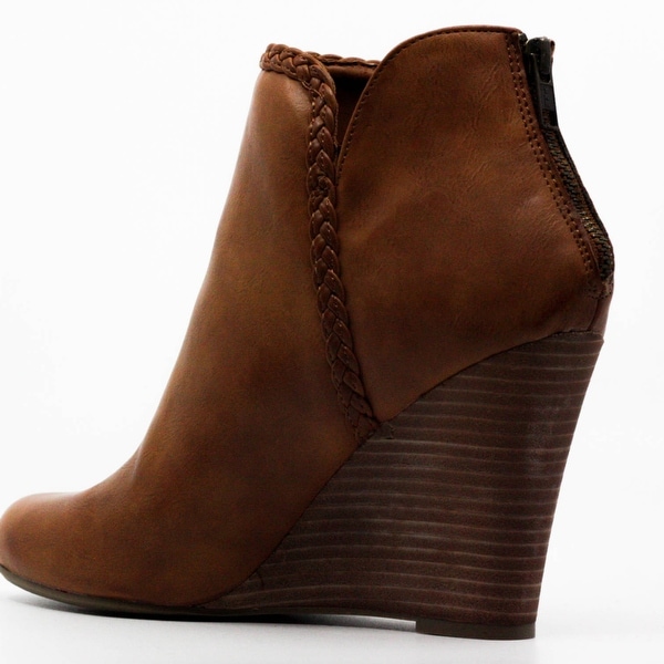 report wedge booties