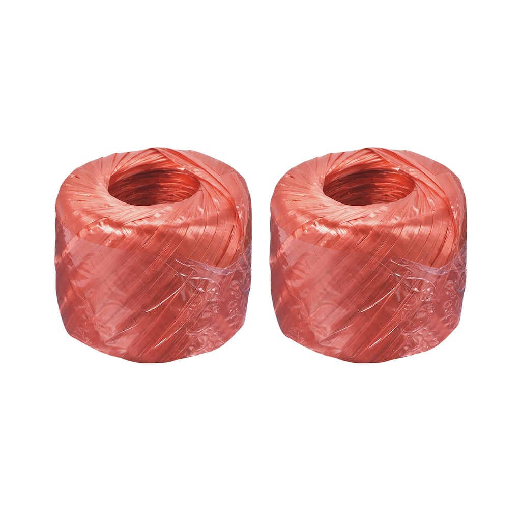 Polyester Nylon Plastic Rope Twine Household Bundled for Packing ,100m Red 2Pcs