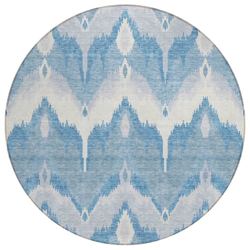 HomeRoots Ikat Transitional Rectangle Outdoor Rug