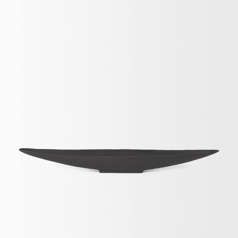 Piero Large Matte Black Metal Decorative Bowl