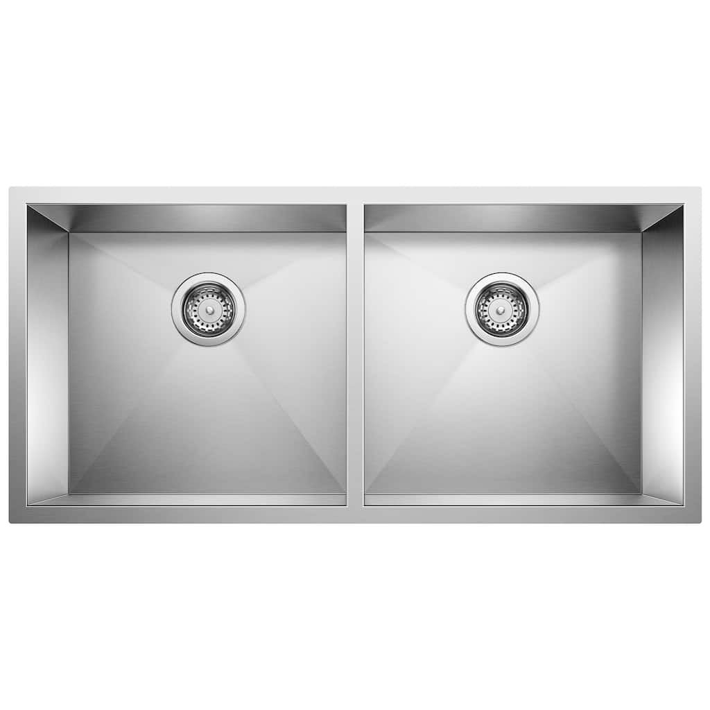Blanco Precision 18-In X 37-In Double-Basin Undermount Kitchen Sink