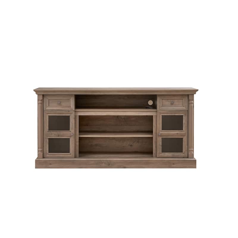 Farmhouse Fireplace TV Stand Entertainment Center