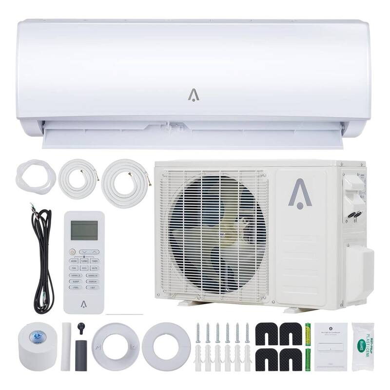 21 SEER2 24000 BTU Mini Split Wall-Mounted Air Conditioner with Heating, Rooms up to 1500 Sq.Ft. - N/A - White