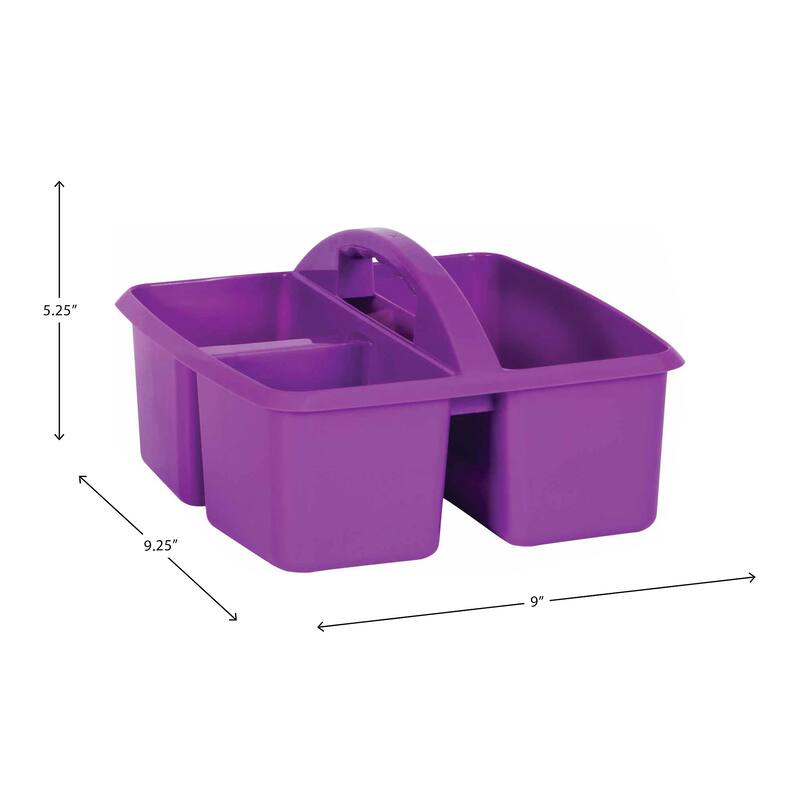 Teacher Created Resources Purple Plastic Storage Caddy, Pack of 6
