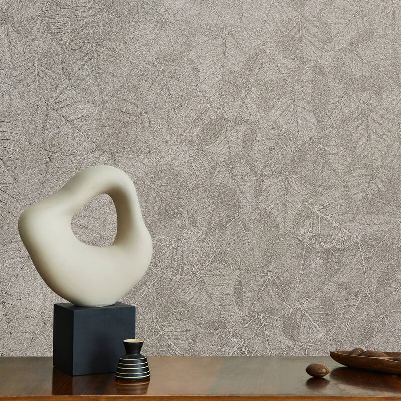 Veer Decor Luminous Leaf Collage with Ultra Fine Emboss Wallpaper