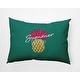 preview thumbnail 13 of 19, Summer Time Pineapple Polyester Indoor/Outdoor Pillow Kelly Green - 14" x 20"