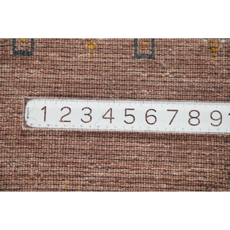 Hand Knotted Oriental 100% Wool Carpet Tribal Animal Pictorial Brown Gabbeh Area Rug - 7' 9'' X 4' 11''