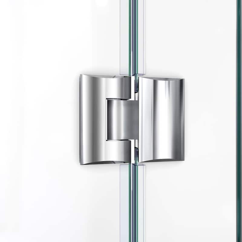 DreamLine Quatra Lux 34 1/4 in. D x 46 3/8 in. W x 72 in. H Hinged Shower Enclosure with Support Arms - 34.25" x 46.38"
