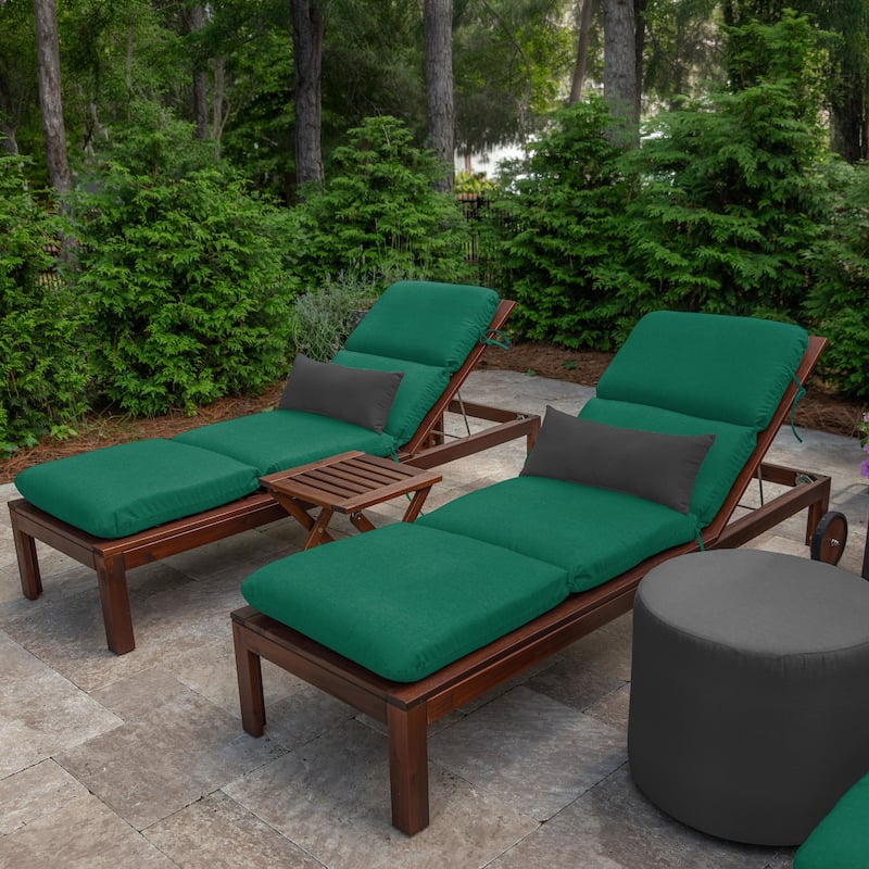 Casual Cushion Sunbrella® Fabric 1-Piece Outdoor Chaise Cushion, 22.5"W x 74"L - 22.5"W x 74"L