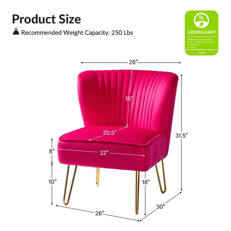 Barto Upholstered Side Chair with Tufted Back Set of 2 by HULALA HOME