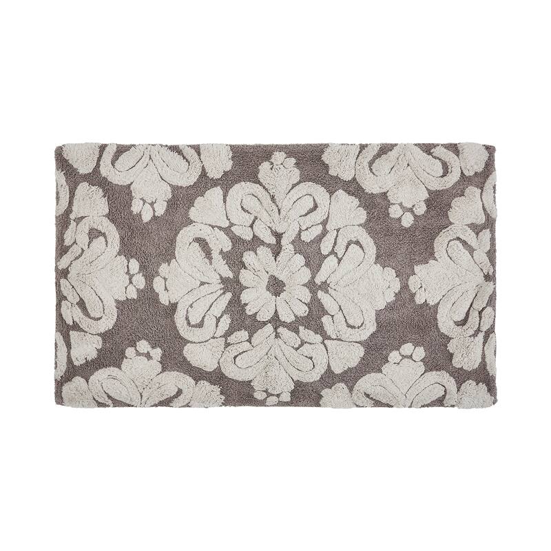 Better Trends 100% Cotton Soft & Super Absorbent Bathroom Rugs - Medallion Collection Non-Skid Latex Machine Washable Bath Mats
