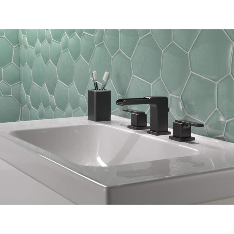 Delta Ara 1.2 GPM Widespread Waterfall Bathroom Faucet - Includes