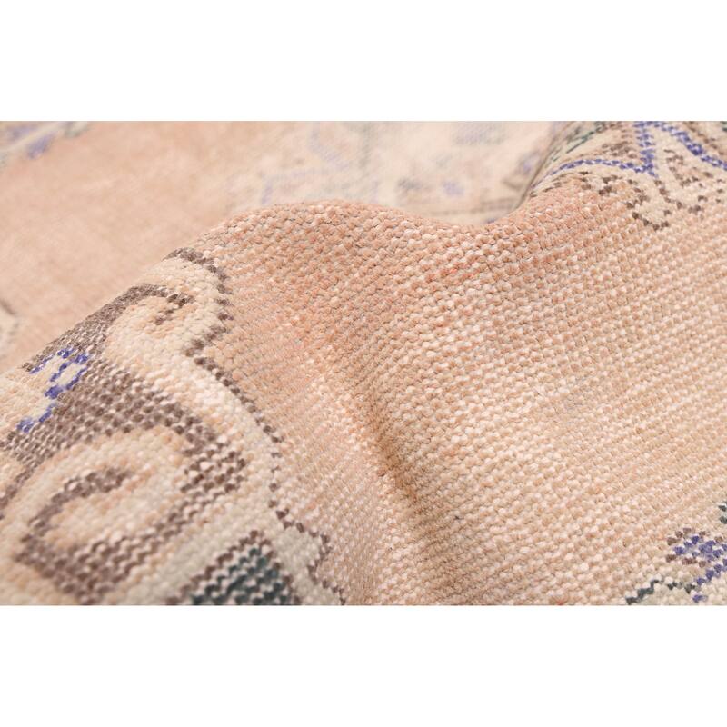 ECARPETGALLERY Hand-knotted Antalya Vintage Tan Wool Rug - 4'2 x 7'6