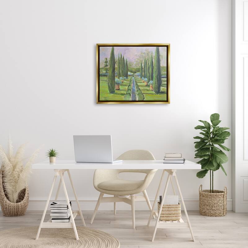 Stupell Elegant Manicured Gardens Landscaped Topiary Greenery Floater Frame, Design by Allayn Stevens
