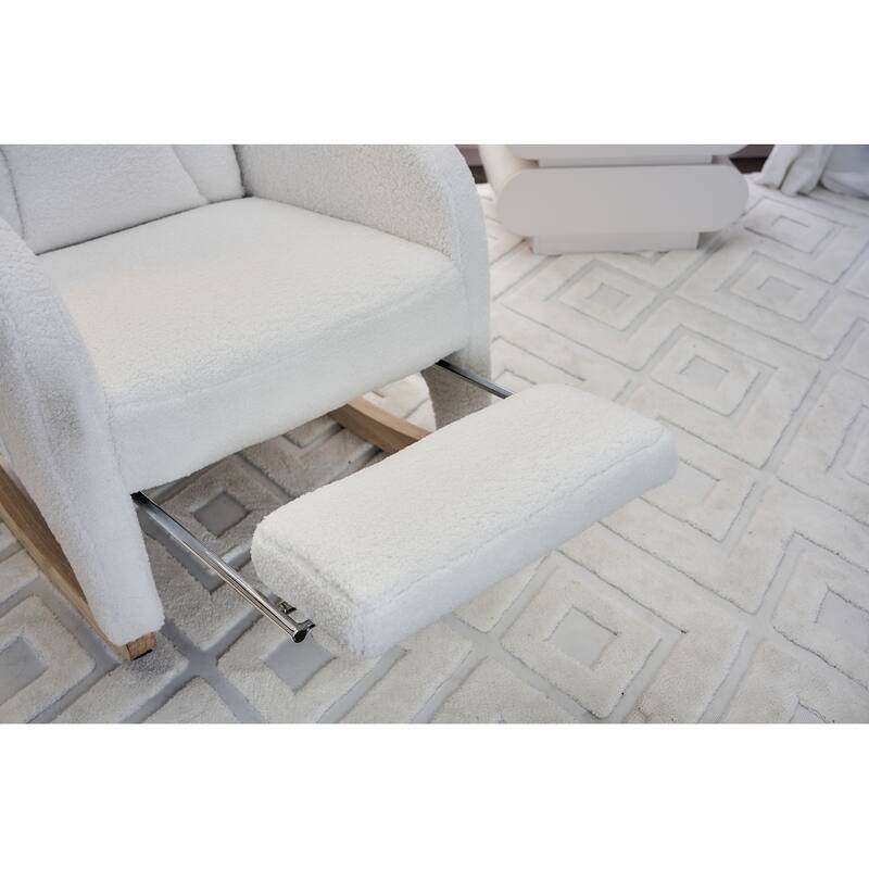 Accent Armchair Chair Rocking Chair With Adjustable Footrest