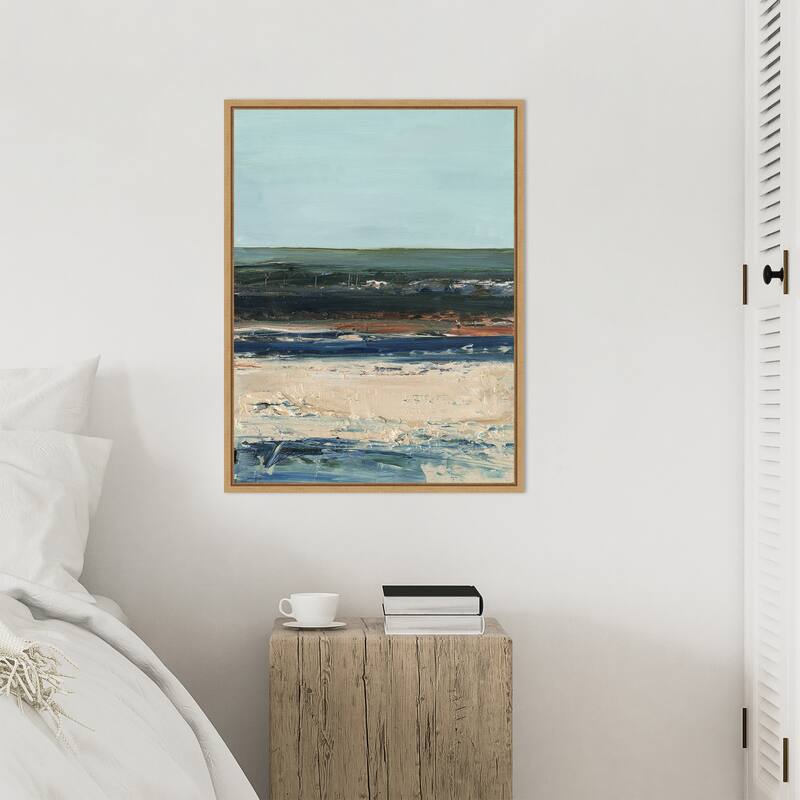 Amanti Art Rich Coastline II by Ethan Harper Framed Canvas Wall Art Print - Sylvie Maple