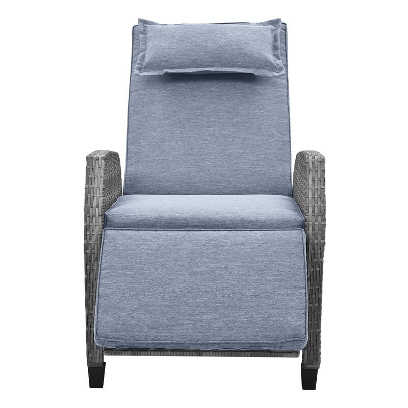 3 Pieces Outdoor Rattan Adjustable Seati Combination With Coffee Table