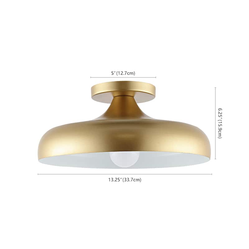 SAFAVIEH Lighting Antionette Flush Mount - 13" W x 13" D x 6" H - Painted Gold - 13Wx13Dx6H