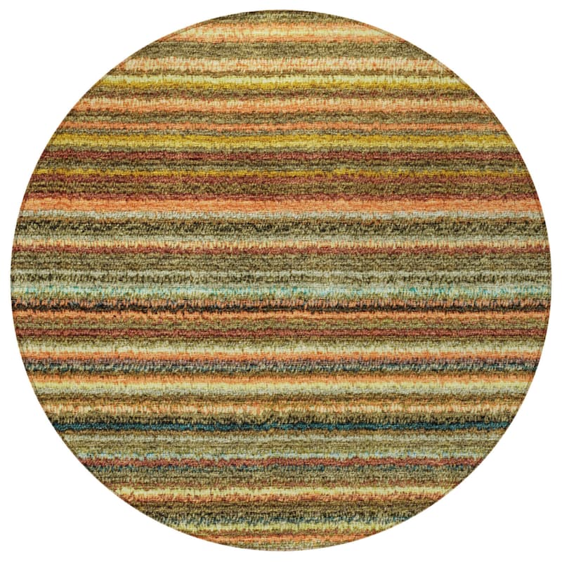 HomeRoots Striped Transitional Rectangle Outdoor Rug
