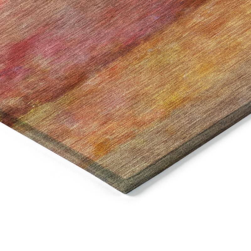 Machine Washable Indoor/ Outdoor Contemporary Ombre Chantille Rug