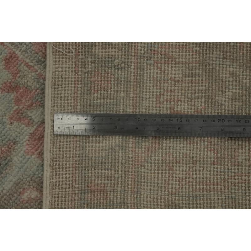 All-Over Floral Oushak Vegetable Dye Area Rug, Floral Geometric Carpet - 10' 4'' X 8' 5''