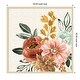 preview thumbnail 8 of 9, Chic Flowers by Dina June Wood Framed Wall Art Print - Svelte Natural 33 x 33 in