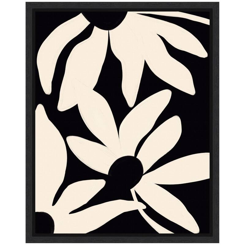 Kate and Laurel Sylvie Minimal Blooms Framed Canvas by Alicia Bock