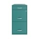 preview thumbnail 2 of 2, Space Solutions 18" Deep 3 Drawer Metal Organizer File Cabinet, Teal