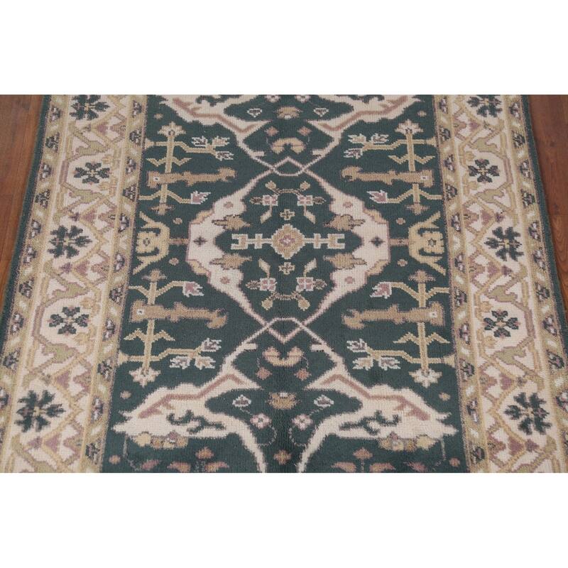 Oushak Indian Area Rug Handmade Wool Carpet - 4'2"x 6'1"