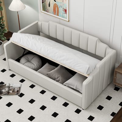 Upholstered Daybed with Underneath Storage
