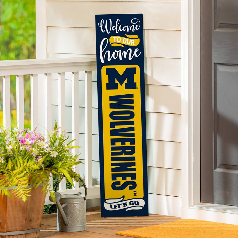 47" Double Sided Seasonal Porch Leaner, University Of Michigan - 47" x 11.25"