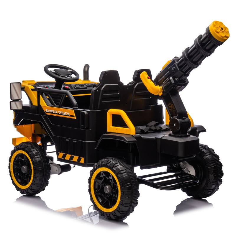 Kids Electric Ride-On Car-Spacious 3-Seater,Powerful 4-Motor Drive,Parental Remote Control,Led Lights