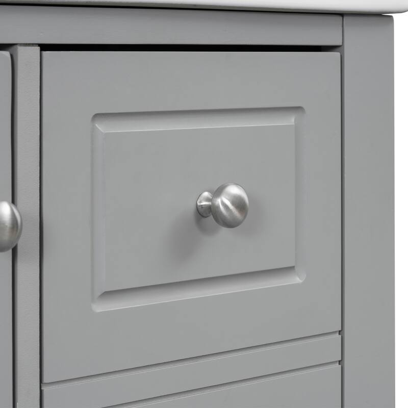 30"Freestanding Bathroom Vanity with Ceramic Sink