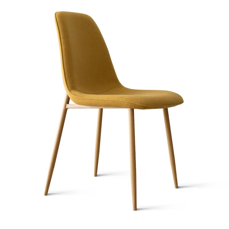 Mid-Century Solid Back Side Dining Chair (Set of 4)