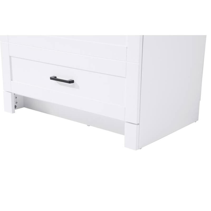 Fresco 16-28 Inch Bath Storage Glass Cabinet