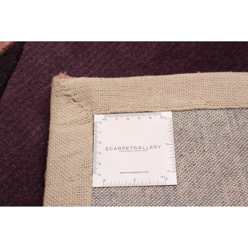 ECARPETGALLERY Hand Tufted Elegance Purple Wool Rug - 3'5 x 5'7