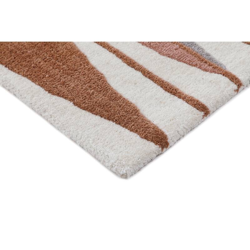 Terra by Obeetee Retro Verve Rust Rug