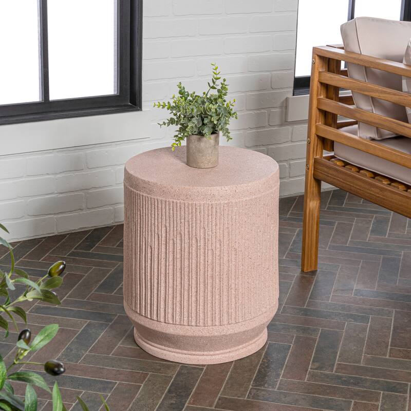 Adrian 17.5" Mid-Century Modern Brutalist Accent Table , by JONATHAN Y